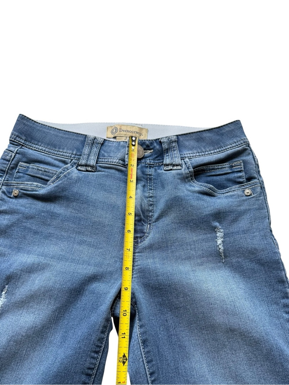 Democracy Straight Leg Jeans in Light Blue Wash - Picture 5 of 9